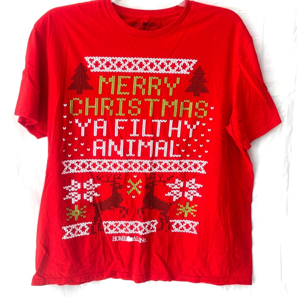 Home Alone Tee Merry Christmas You Filthy Animal  100% Cotton SZ XL NWOT - Picture 4 of 8